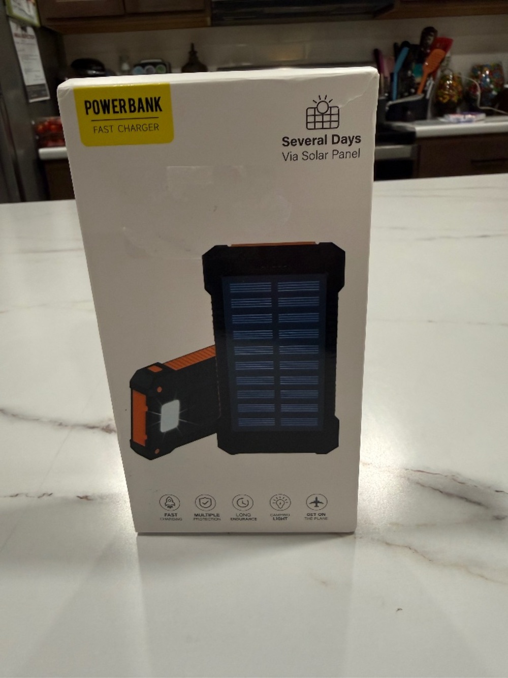 Rugged solar power bank model B – 1–25 with dual USB ports/BNIB